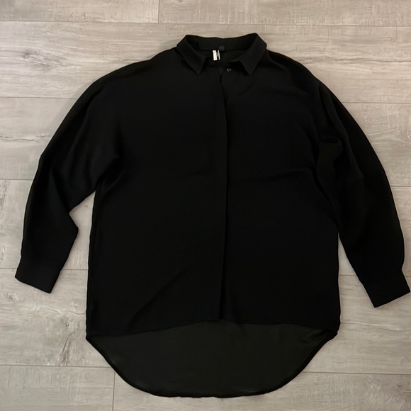 Topshop sheer black blouse - Picture 3 of 10